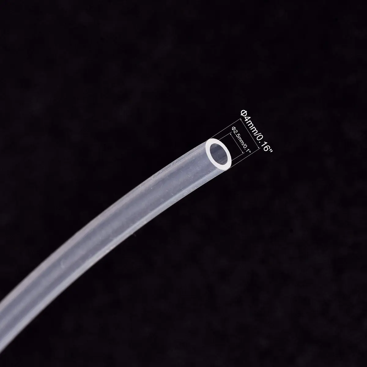 uxcell PTFE Tubing Hose 2.5mm IDx4mm OD | High Temp, Corrosion Resistant, 4.92ft - view 2