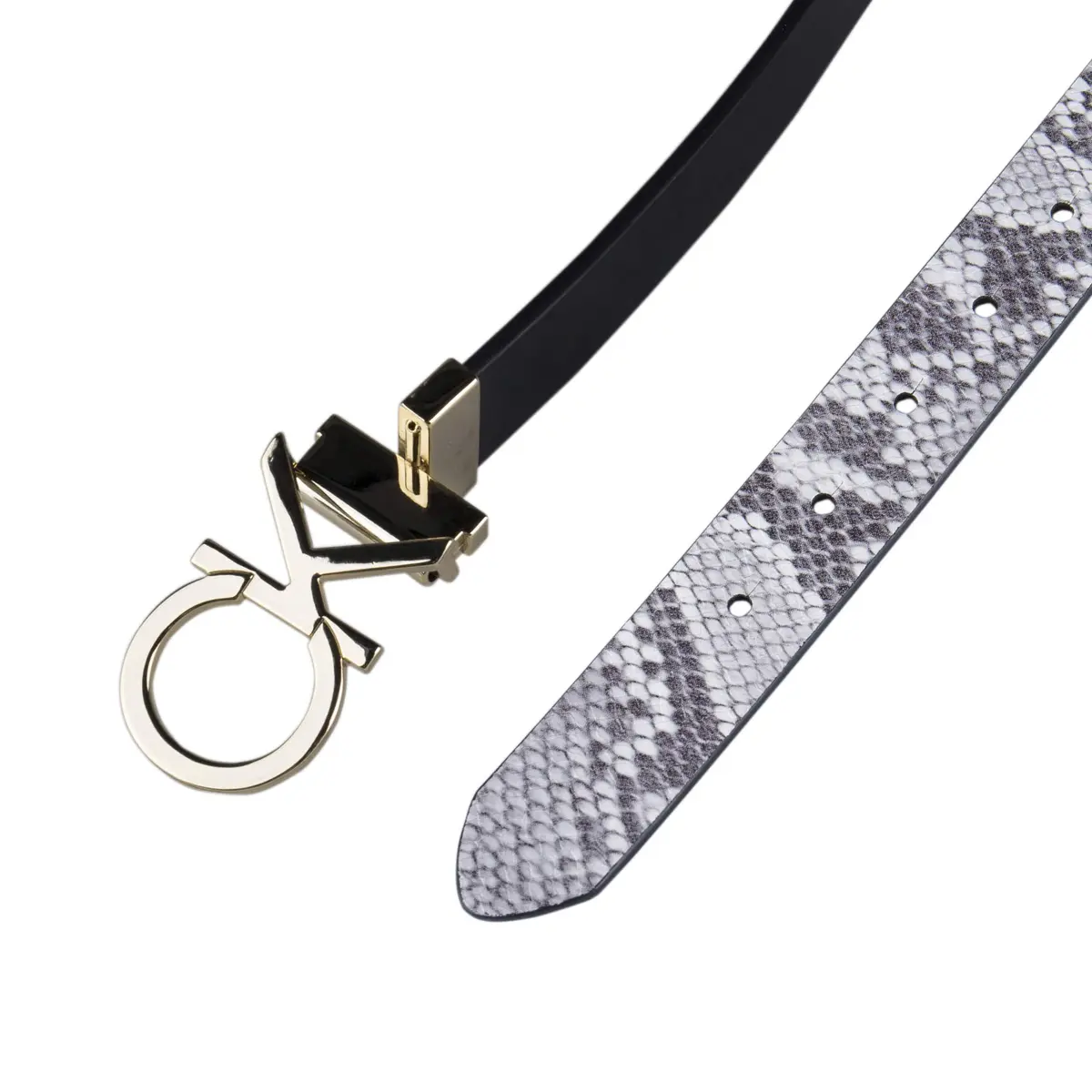 Calvin Klein Women's Reversible Belt, Black/Grey Plaque, Small | Classic 2-in-1 Design for Versatile Style - view 4