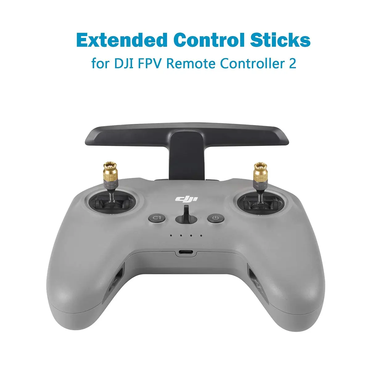 Hanatora Metal Extension Joystick Sticks for DJI FPV Remote Controller 3 2, RC Pro, Avata 2, Neo — Adjustable 28-35mm - view 4