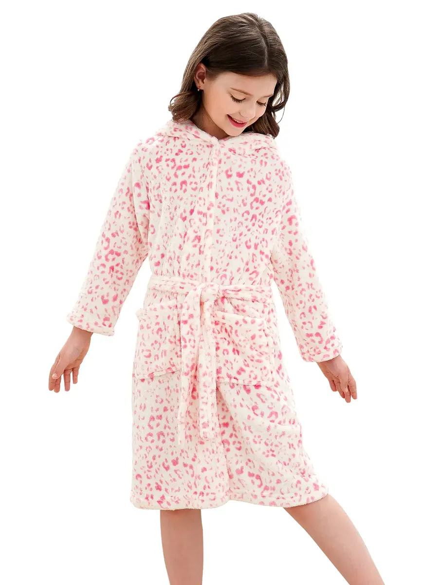 Doctor Unicorn Rainbow Bathrobe for Girls 7-9 Years | Soft Hooded Rainbow Sleepwear - view 6
