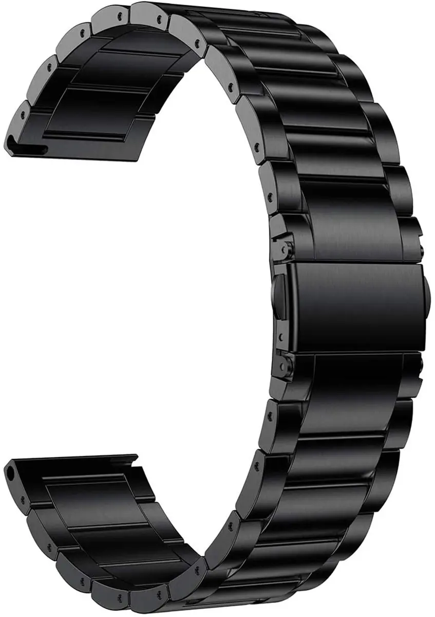YOUkei Stainless Steel Watch Band for OnePlus Watch | Black, Adjustable, Water-Resistant - view 2