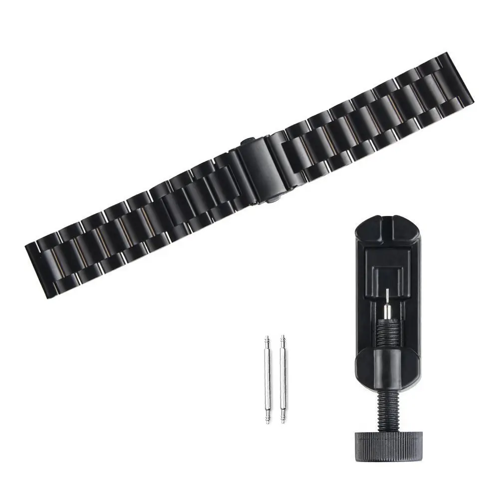 YOUkei Stainless Steel Watch Band for OnePlus Watch | Black, Adjustable, Water-Resistant - view 4