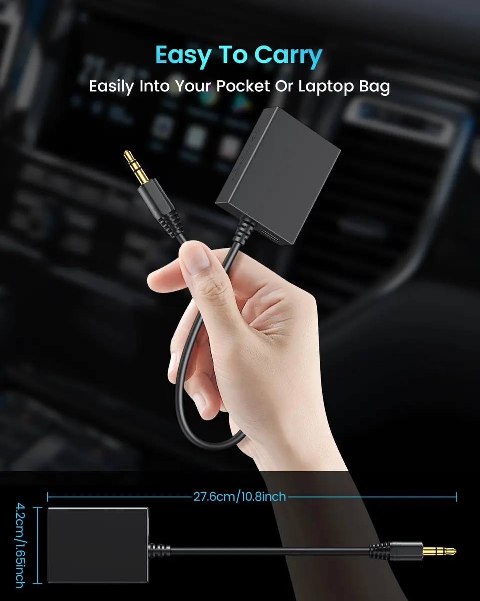 ANDTOBO USB to Aux Audio Adapter, 3.5mm Male to USB Female, 10.8 inch Length | Car Music Connection - view 8