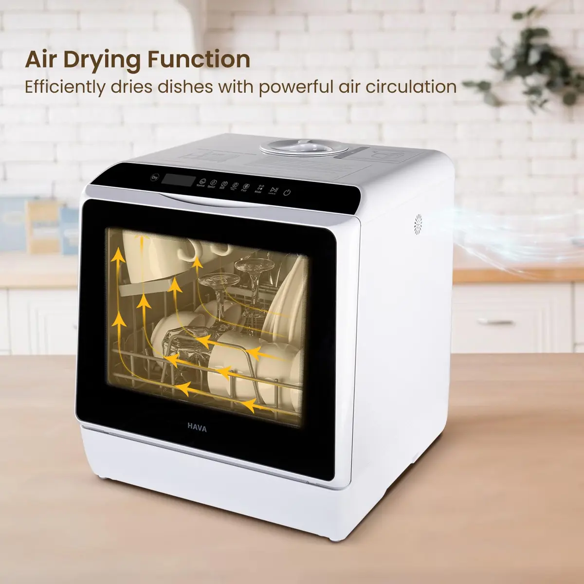 HAVA Countertop Dishwasher 6 Programs Portable with Water Tank | Compact & Energy Saving (70-120 chars) - view 4