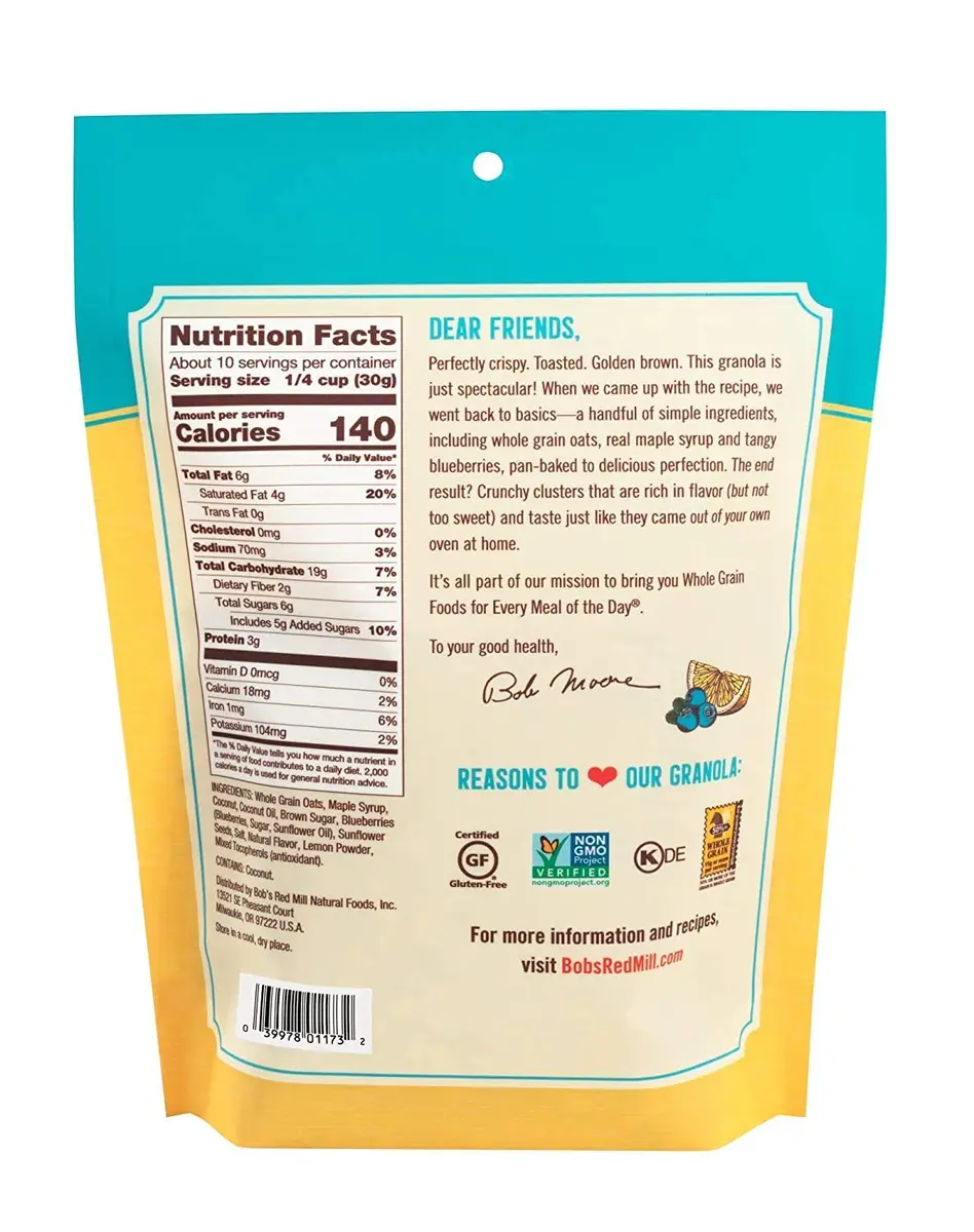Bob's Red Mill Pan-Baked Granola Lemon Blueberry | Gluten-Free, Non-GMO, 11 Oz (Pack of 3) - view 2