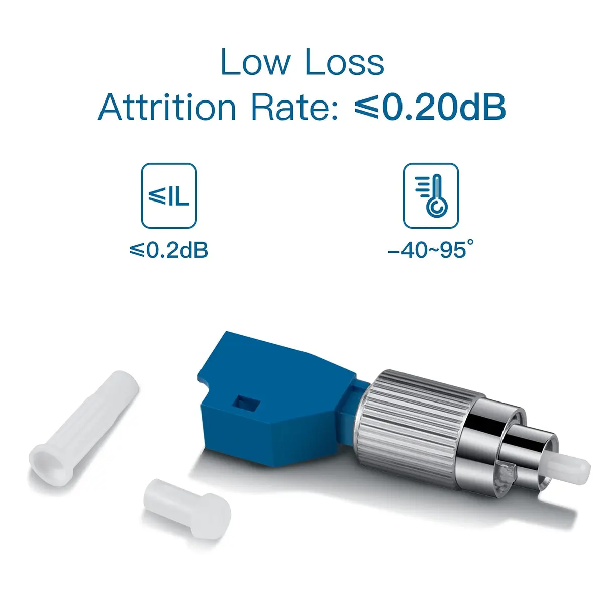 Moocci Fiber Adapter FC to LC | Low Loss, High Compatibility, Optical Fiber Connector (120 characters) - view 3