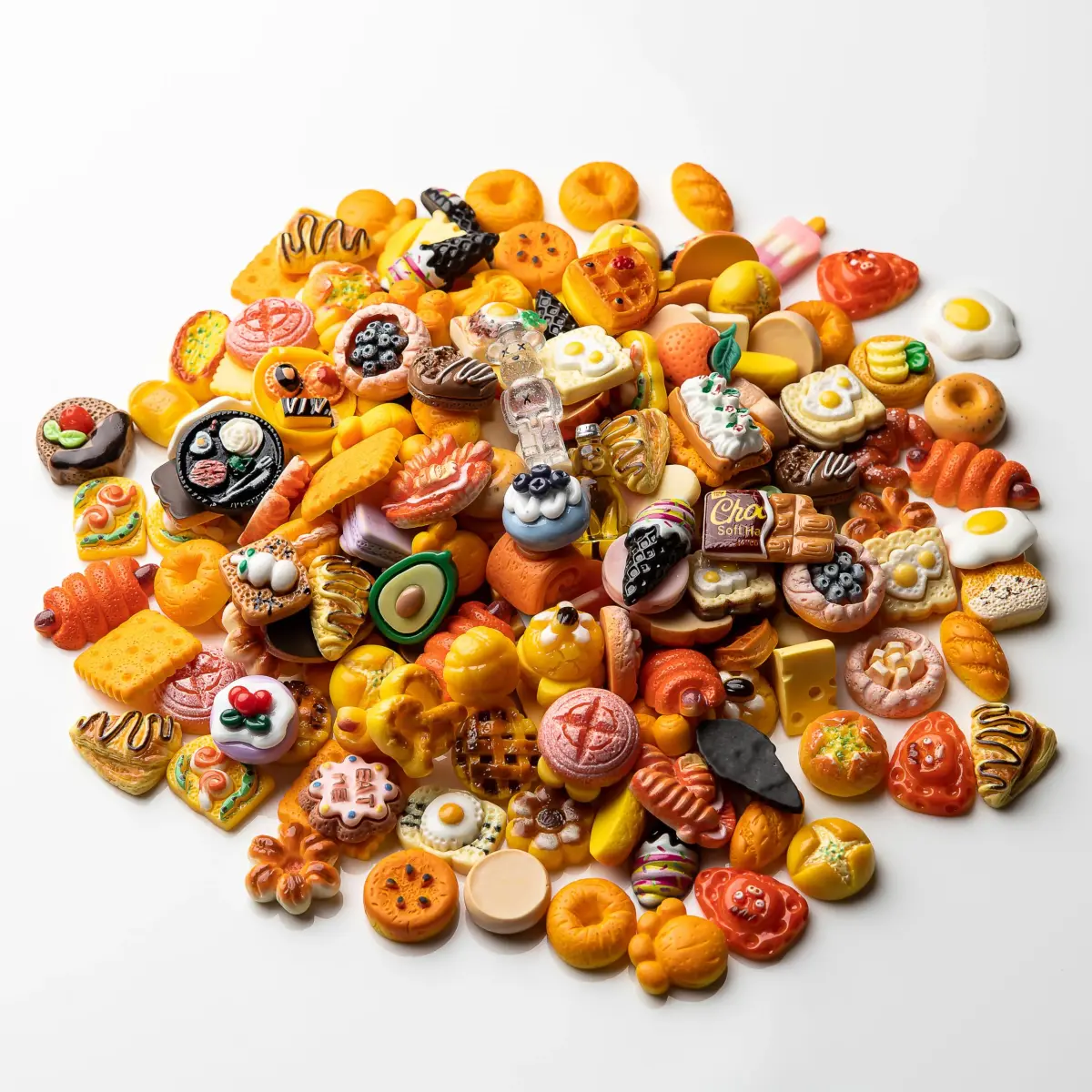 LEEXINLUU Food Slime Charms Set | 25pcs Assorted Resin Flatback Charms (10-25mm) - view 8