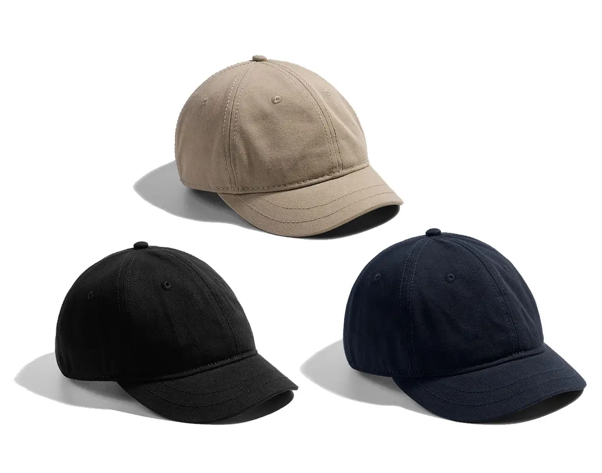 Zegoo Baseball Cap Short Brim Adjustable Cotton Sports Hat 3-Pack | Breathable & Unisex - main product image