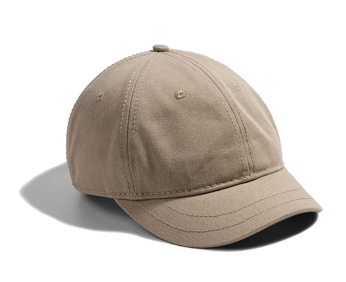 Zegoo Short Bill Brim Dad Cap Unisex Classic Baseball Hat Khaki | Adjustable Cotton Sun Protection - main product image