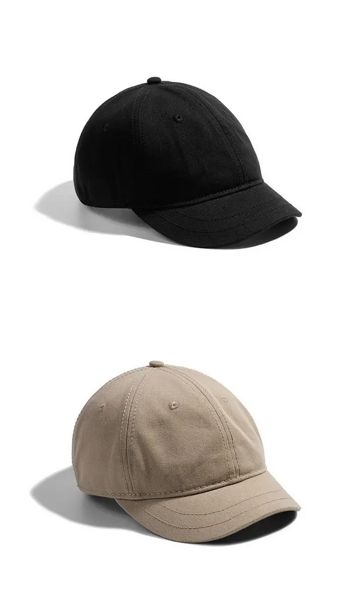 Zegoo Short Bill Brim Dad Cap Unisex Classic Baseball Hat Khaki | Adjustable Cotton Sun Protection - view 6