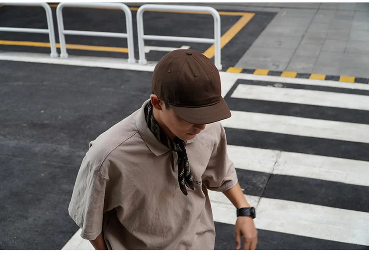 Zegoo Short Bill Brim Dad Cap Unisex Classic Baseball Hat Khaki | Adjustable Cotton Sun Protection - view 2