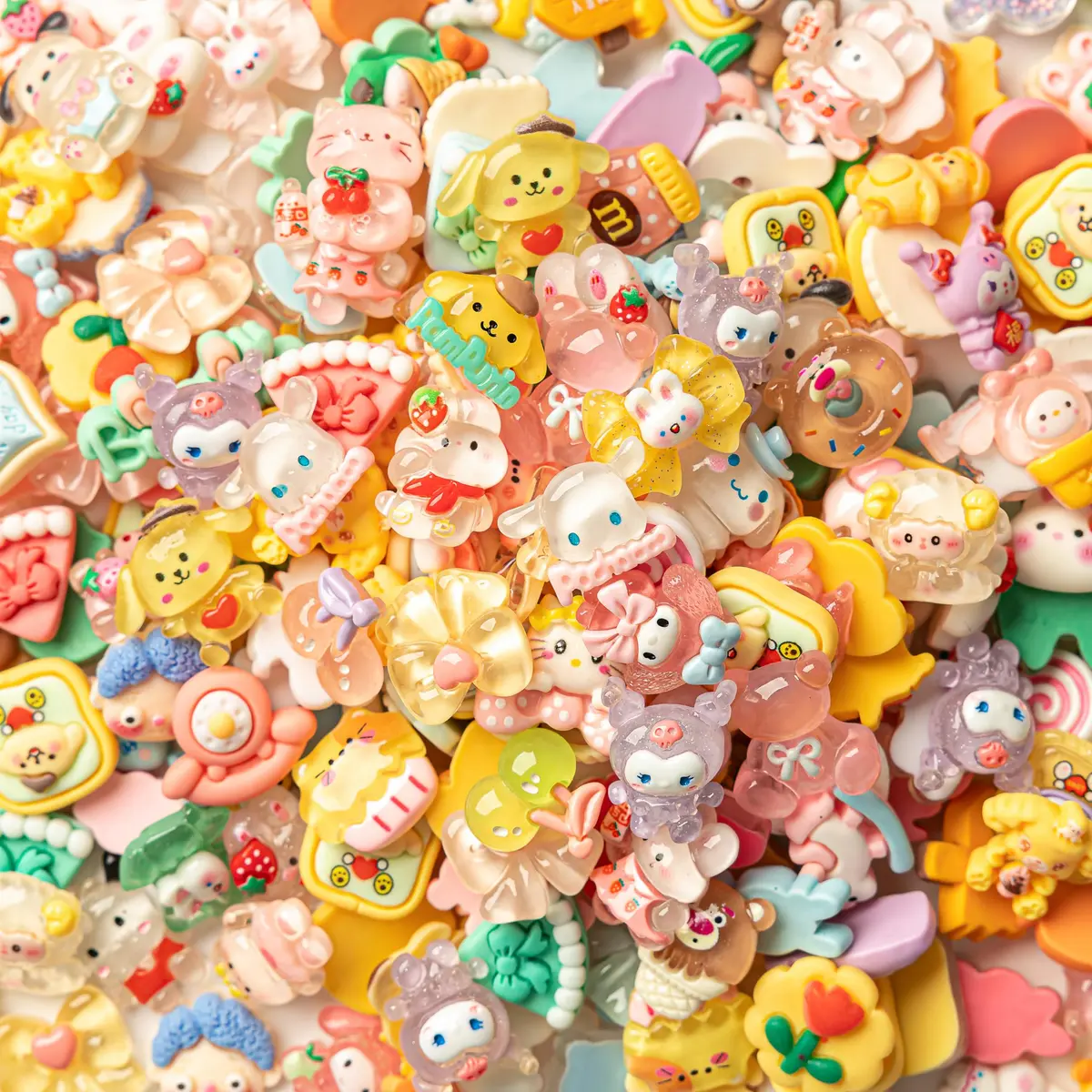 LEEXINLUU Slime Charms Cartoons Set, 25pcs | Assorted Resin Flatbacks for DIY Crafts & Scrapbooking - main product image