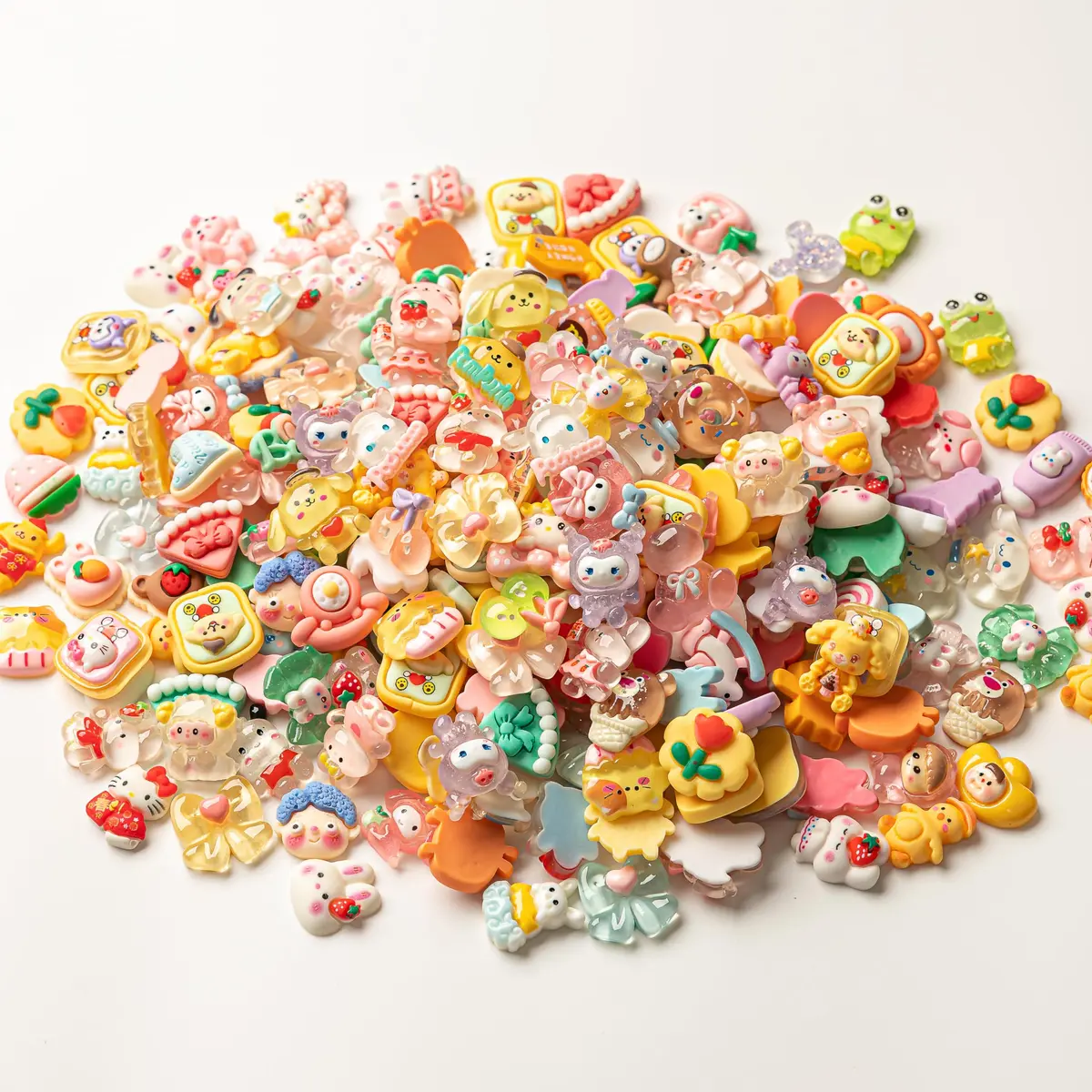 LEEXINLUU Slime Charms Cartoons Set, 25pcs | Assorted Resin Flatbacks for DIY Crafts & Scrapbooking - view 2