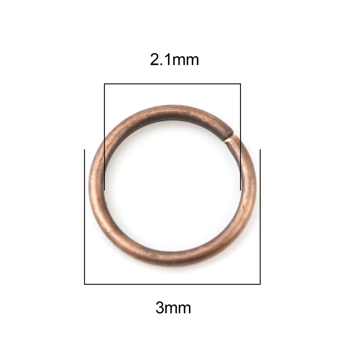 HDSupplies 200 Pieces - 3mm Jump Rings Antique Copper Tone Extra Small | Jewelry Findings - view 2