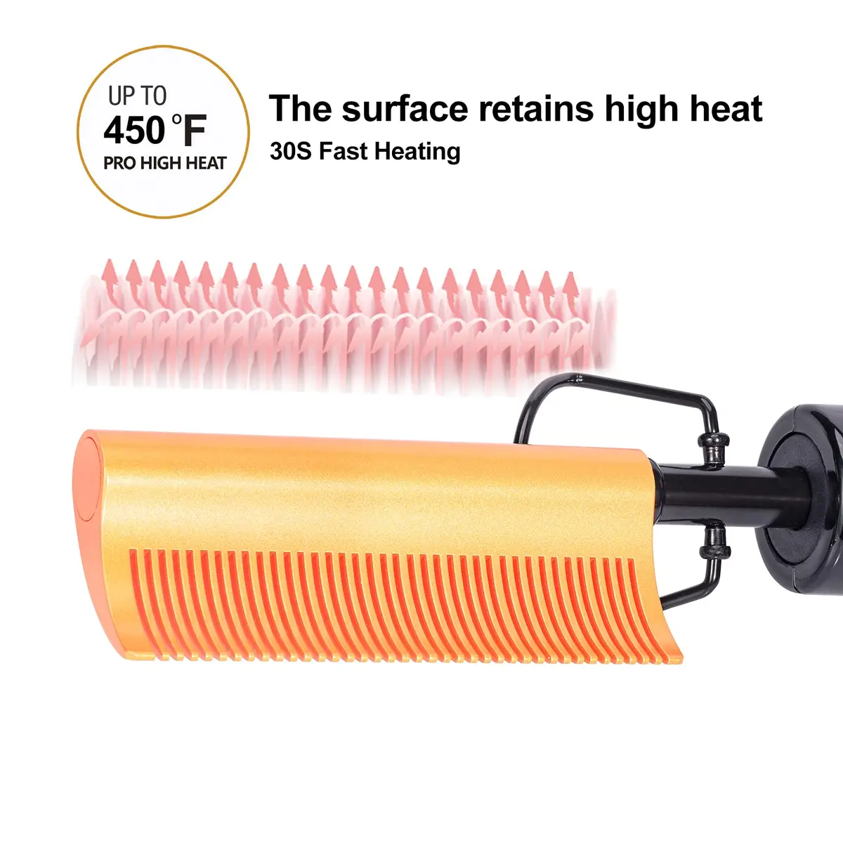 DAN Technology Curved Ceramic Hair Straightener and Heat Press Comb 11mm (0.43 inches) | Dual Voltage for All Hair Types - view 2
