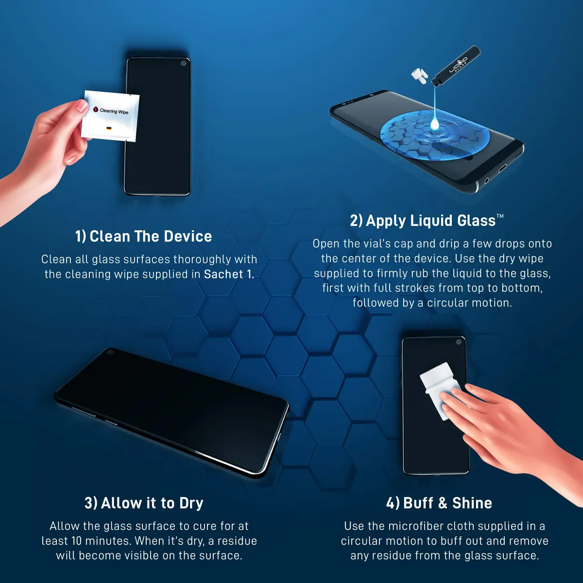LIQUID GLASS Screen Protector for All Smartphones Tablets and Watches | Scratch & Shatter Resistant Nano Coating - view 4