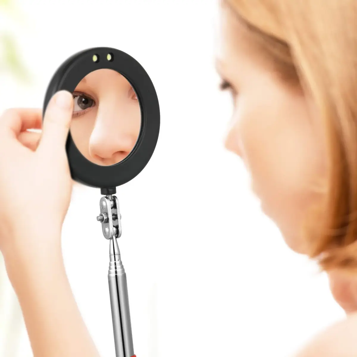 Tatuo Telescoping Inspection Mirror Set with LED Lights | Round & Square Heads, Extendable Reach - view 5