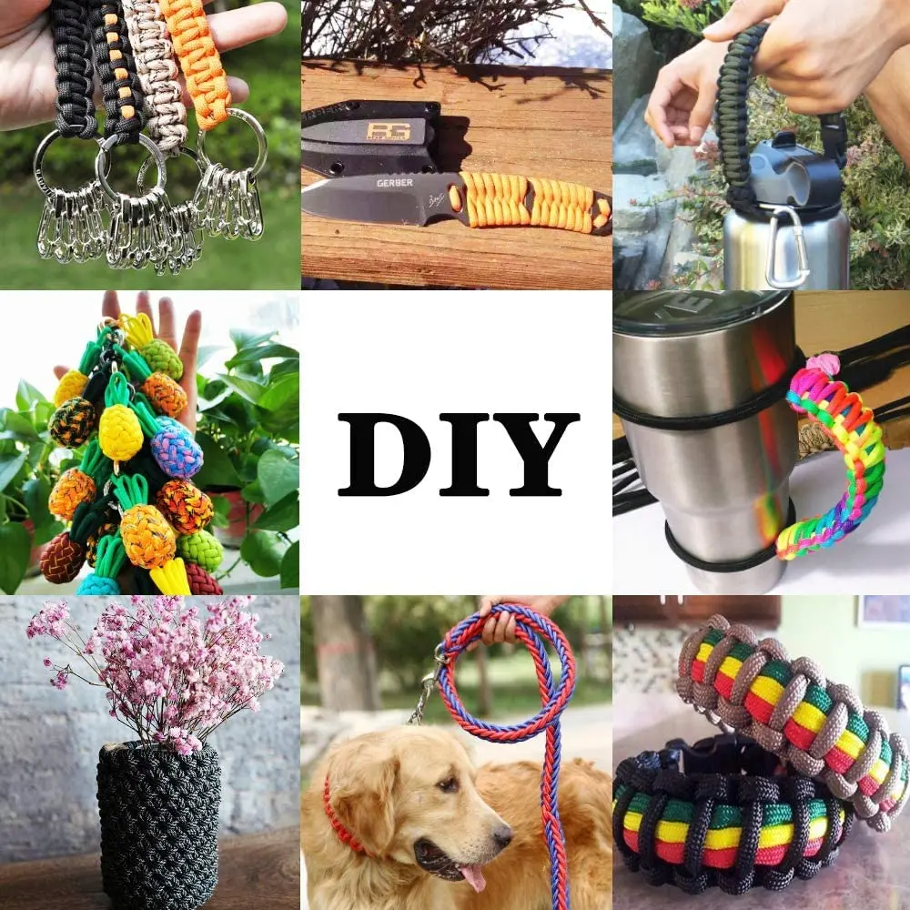 MONOBIN Paracord Kit 36 Colors | 550 lb Type III Nylon Rope for Crafts & Outdoor Use - view 7