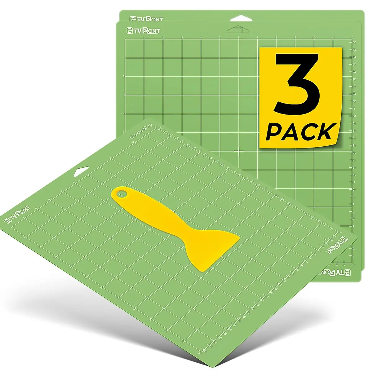 HTVRONT Standard Stickness Cutting Mat 12x12 Inch 3 Pack | Holds Materials Firmly for Crafts - main product image