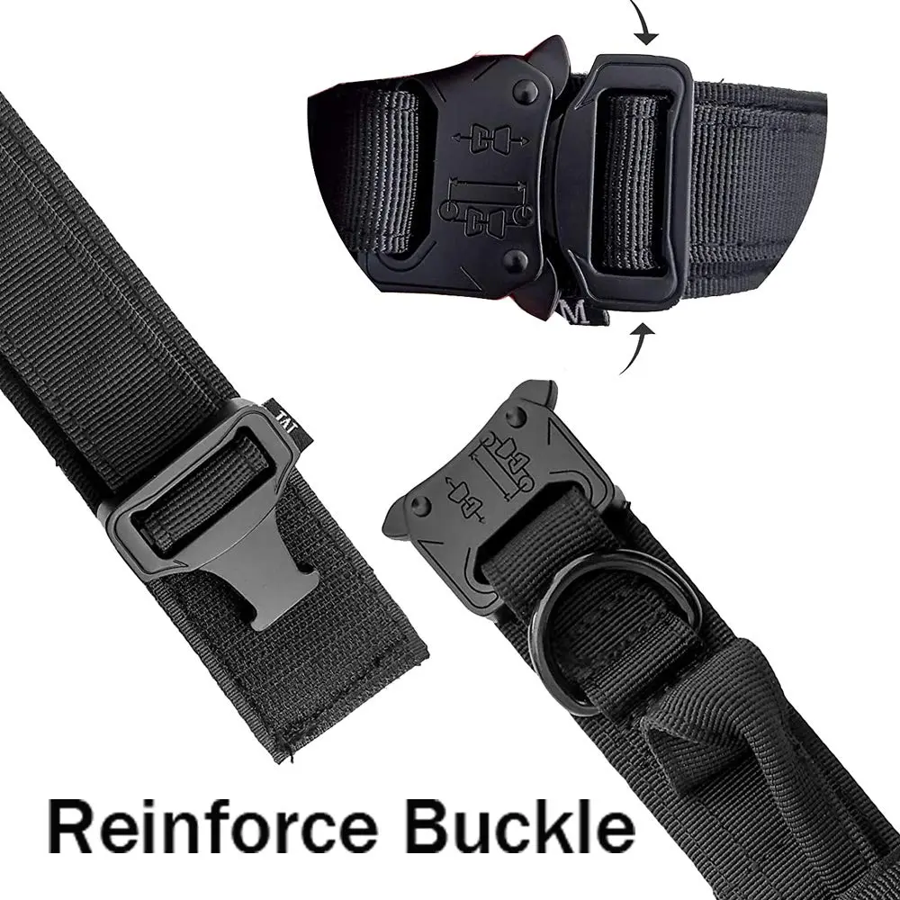 Xqpetlihai Tactical Dog Collar and Leash Set 1.6 in (4.06 cm) | Heavy Duty Nylon for Large Dogs - view 5