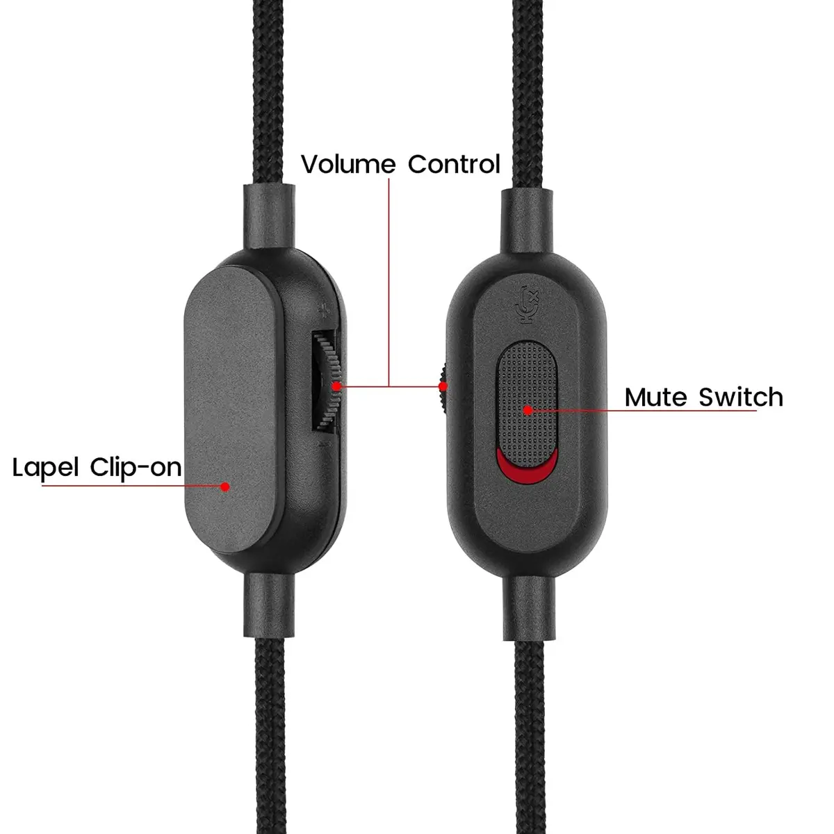 weishan Headset Cable for Logitech G Pro, G Pro X, G433, G233 | 6.6ft Nylon Braided Audio Cable - view 5