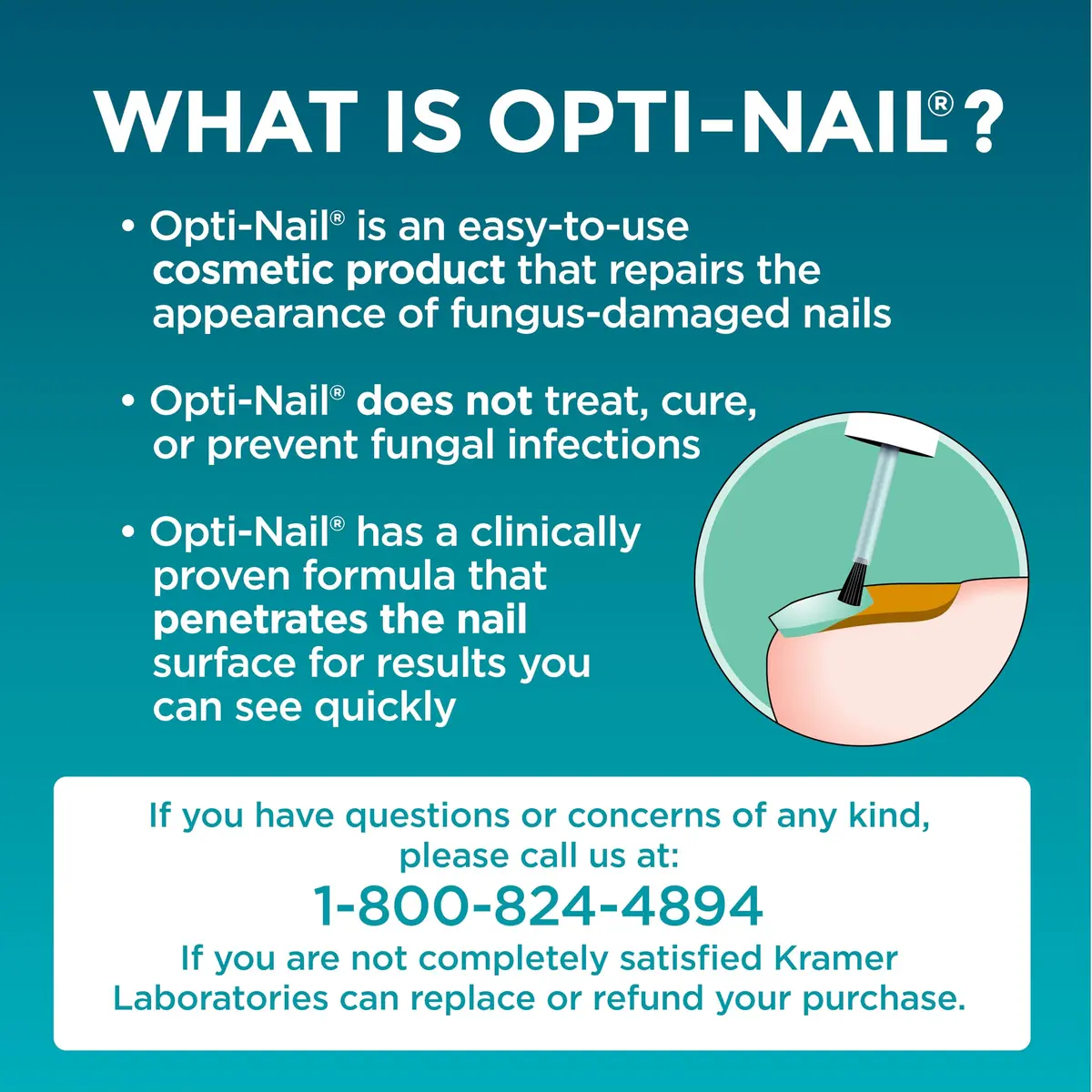 Opti-Nail Fungal Nail Repair for Damaged Nails | Clear, Moisturizing & Brightening Formula - view 3
