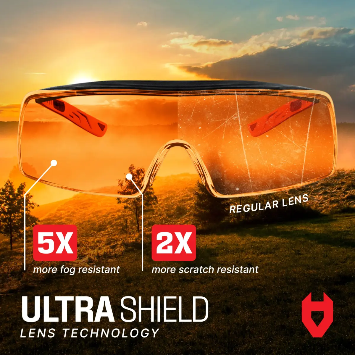 NoCry Blue Light Blocking Safety Glasses Over Eyeglasses — Orange Lens, ANSI Z87.1 Certified, Anti-Fog & Anti-Scratch - view 7