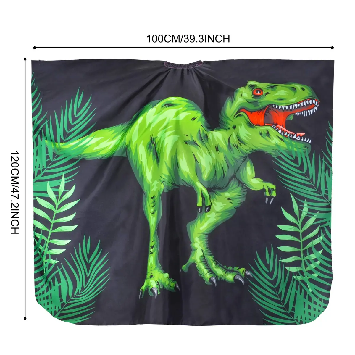 PAMAID Kids Haircut Cape Waterproof Barber Cape Cover, Dinosaur Print 120cm x 100cm | Protects Clothes from Hair & Styling Products - view 2