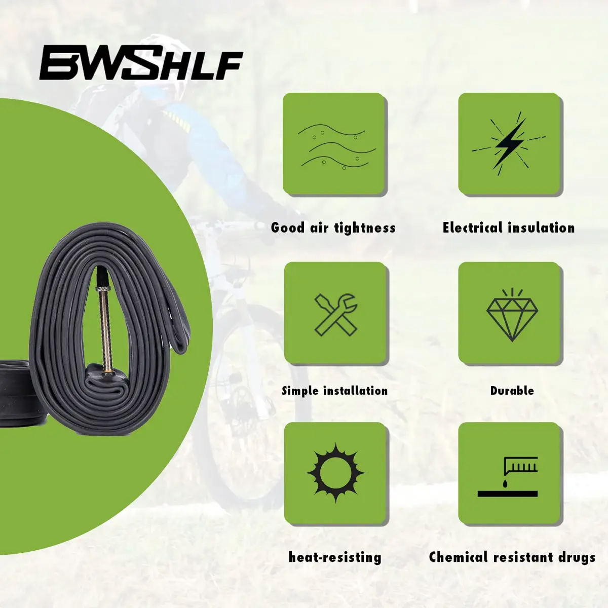 BWSHLF Bike Inner Tube 700x25/32C Presta Valve 60mm (2 Pack) | Road Bike Replacement Tube - view 2