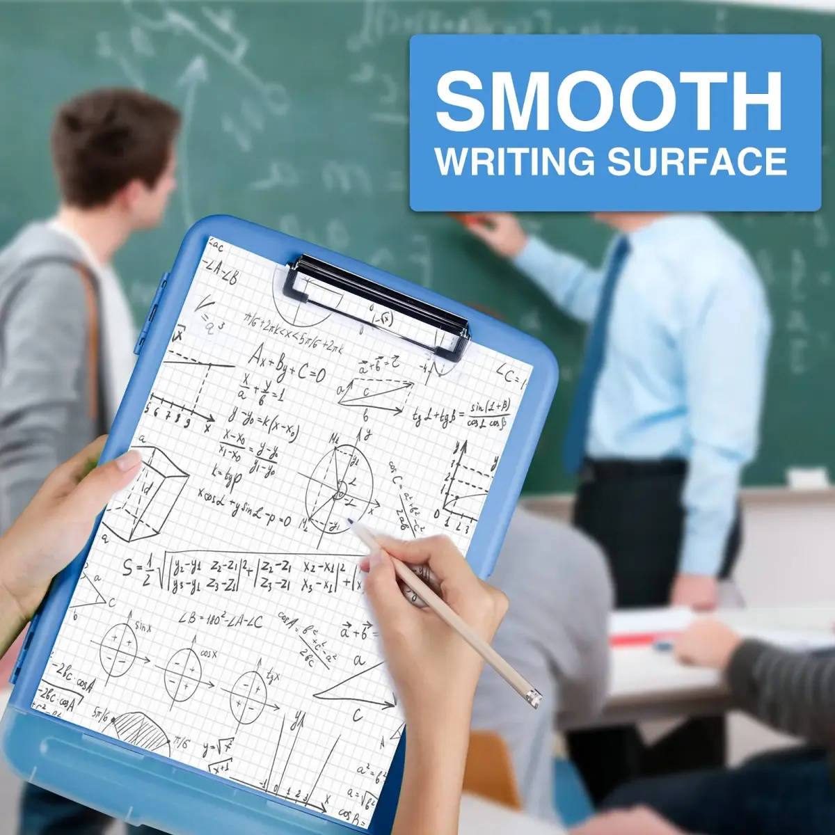 Sooez Storage Clipboard with Pen Holder 25.4cm x 36.8cm (10" x 14.5") | Sturdy Plastic Organizer for School & Office - view 5