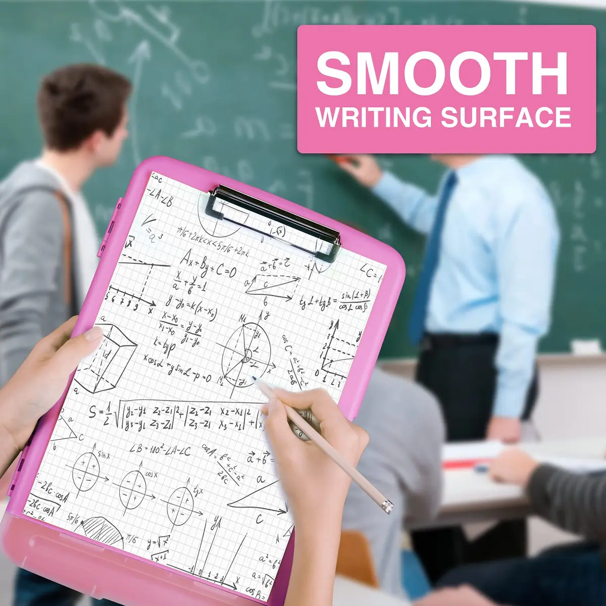 Sooez Storage Clipboard with Pen Holder 35.5 cm (14 in) | Holds 200+ Sheets - view 6