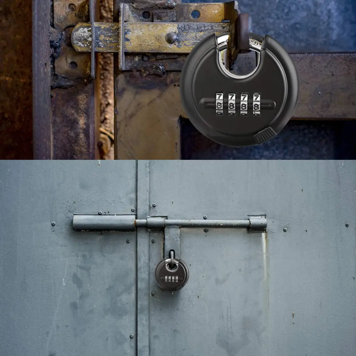 DAYGOS Black 4-Digit Combination Disc Padlock 10mm (3/8-in) Shackle | Heavy Duty Weatherproof Outdoor Lock - view 9