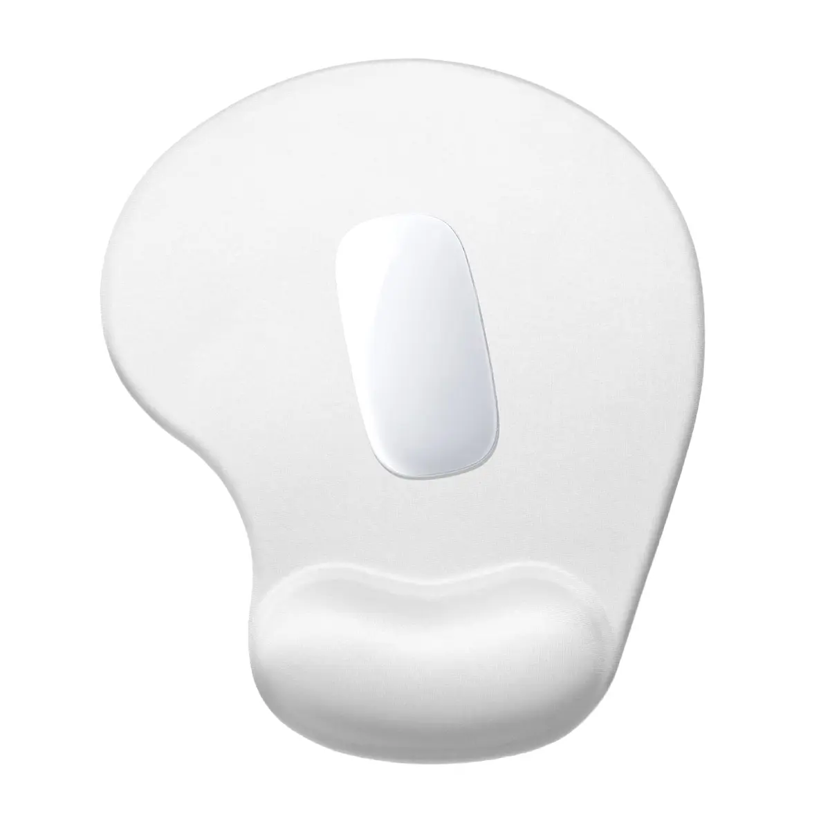 Hsurbtra Ergonomic Mouse Pad with Wrist Rest Support | Gel Mouse Pad for Pain Relief Ivory White - main product image