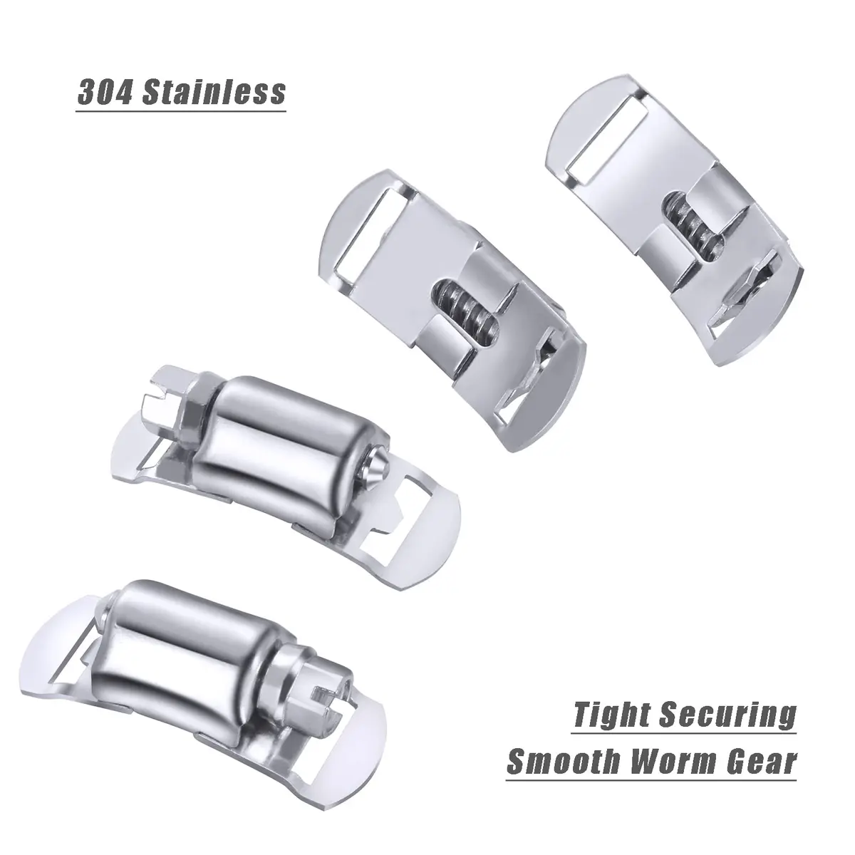 Steelsoft Stainless Steel Worm Gear Hose Clamp Kit | Cut-To-Fit 50ft Strap + 24 Fasteners | 2.5" to 190" Diameter Range - view 5