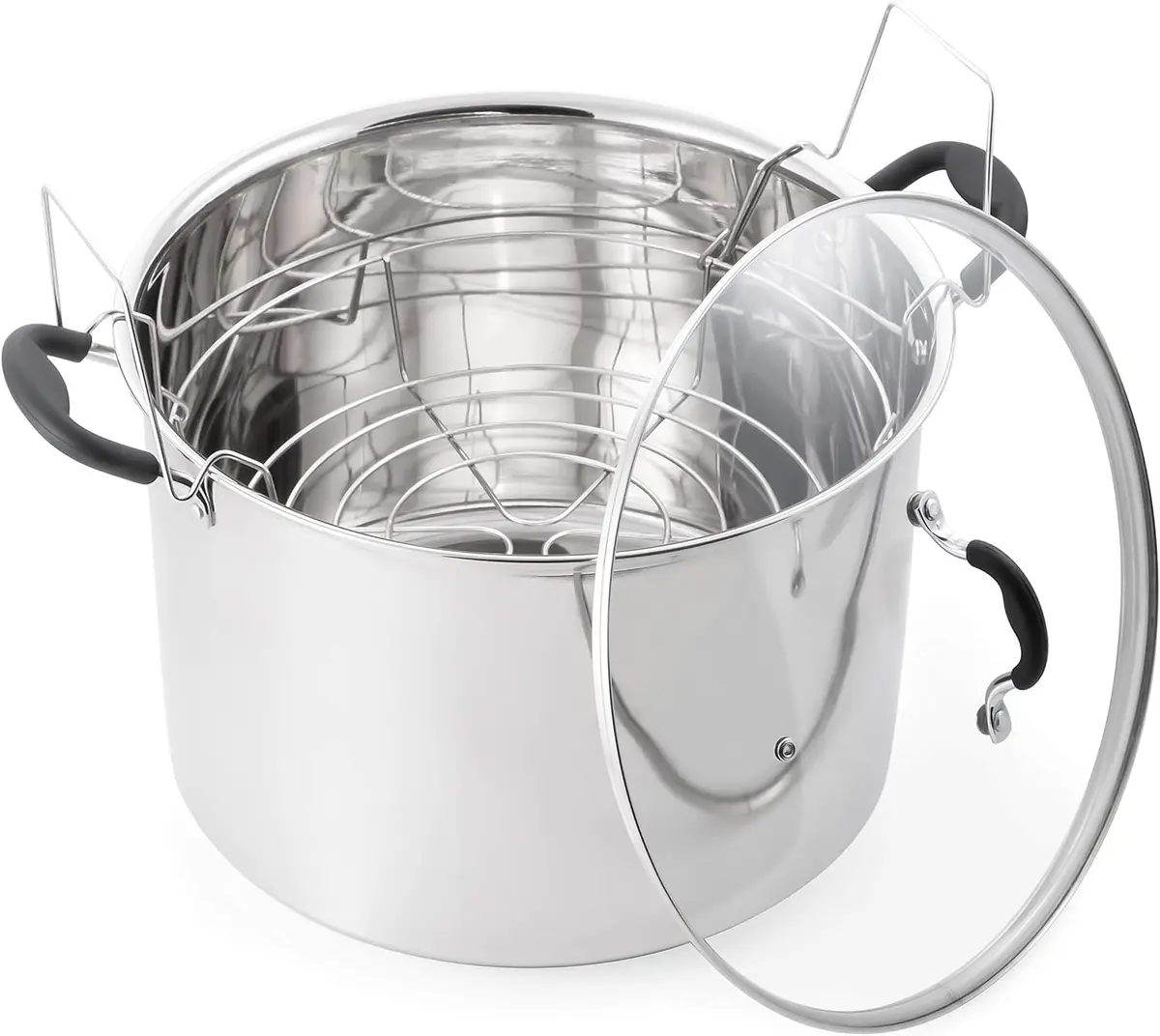 McSunley 21.5Qt Induction Stainless Steel Water Bath Canner | Heavy-Duty, Versatile & Compatible with All Cooktops - main product image
