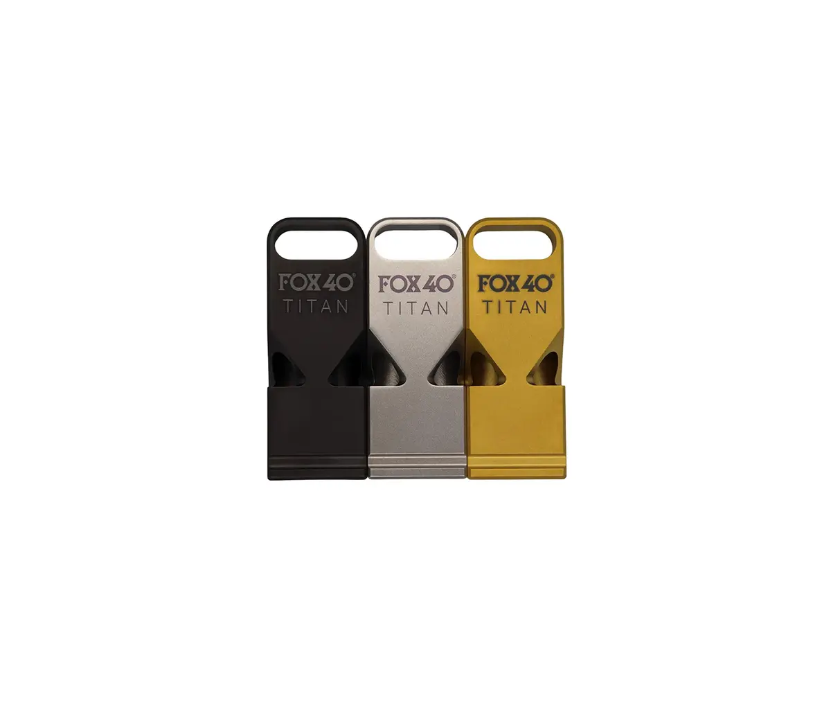 Fox 40 Titan Premium Dual Tone Titanium Whistle - Titanium | Powerful, Lightweight & Corrosion Resistant - view 3
