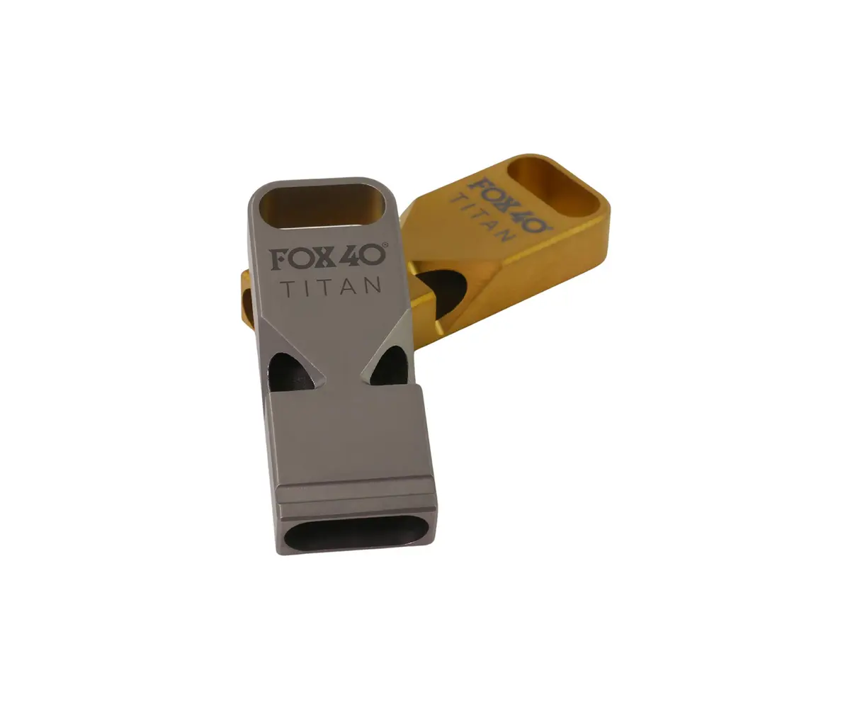 Fox 40 Titan Premium Dual Tone Titanium Whistle - Titanium | Powerful, Lightweight & Corrosion Resistant - view 2