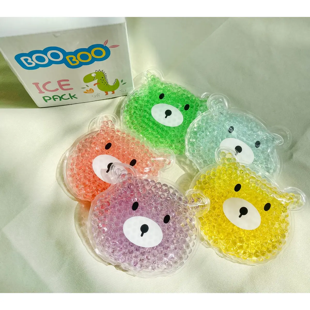 HI FINE CARE 5 PCS Boo Boo Ice Packs | Reusable Cold & Hot Therapy for Injuries & Fever - view 4