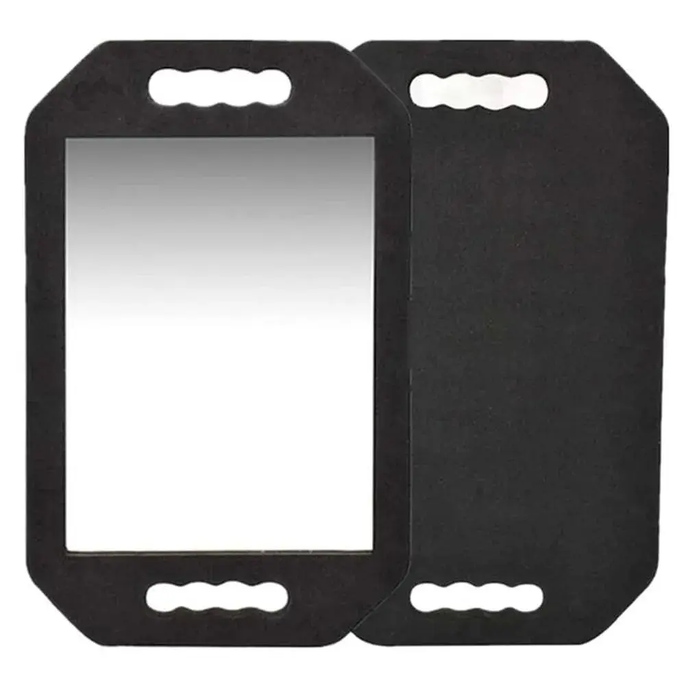 mpowtech Large Hand Held Barber Mirror 41cm (16.14") with Double Handles | Unbreakable Tempered Glass Salon Mirror - view 8