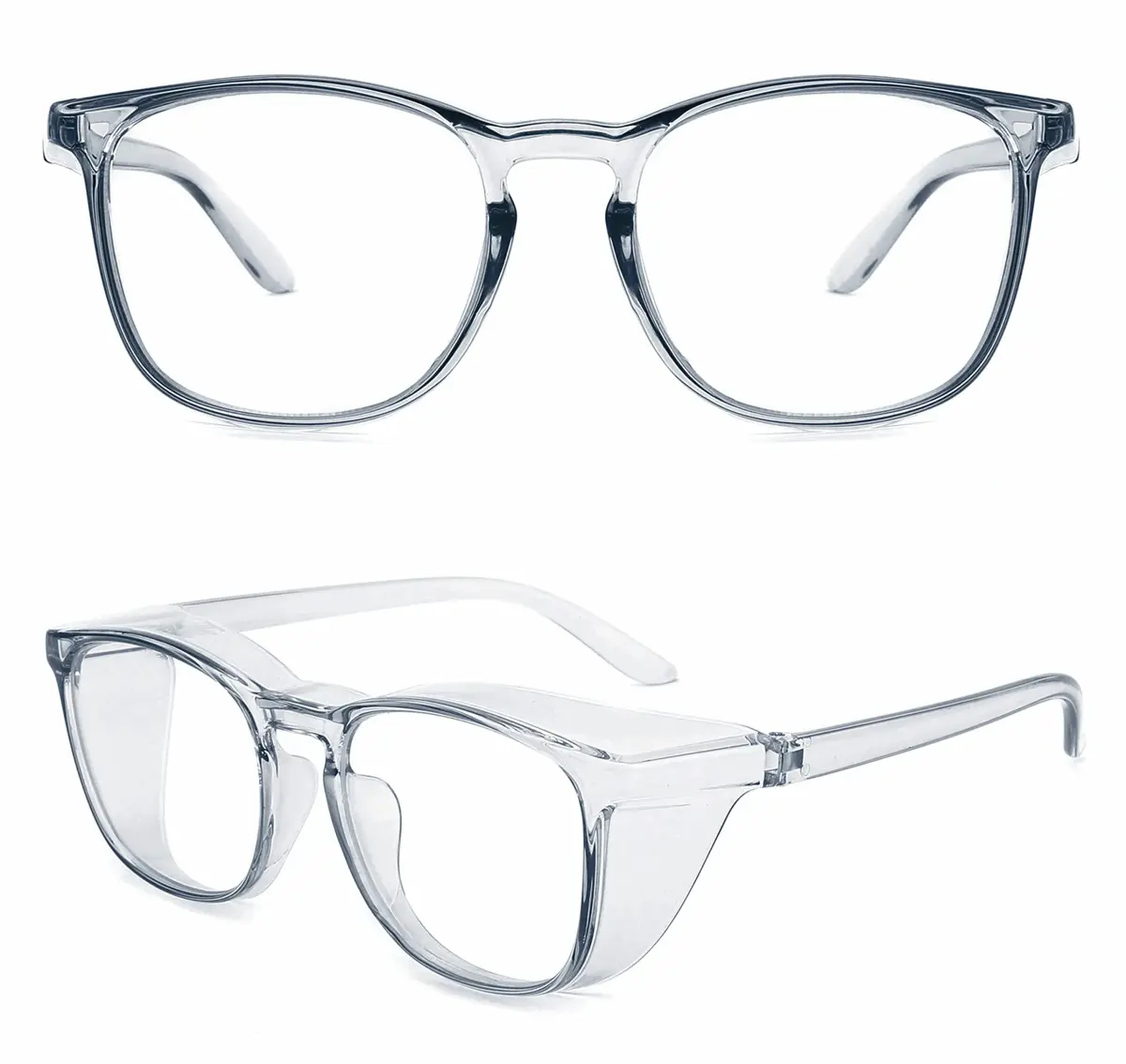 Alsenor Anti-Fog Safety Glasses with Blue Light Blocking & UV Protection | Clear Polycarbonate Lenses (Medium) - main product image