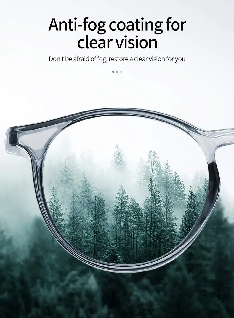 Alsenor Anti Fog Safety Glasses with Blue Light Blocking, UV Protection, and Anti-Scratch Lenses | Clear Round Frame - view 6