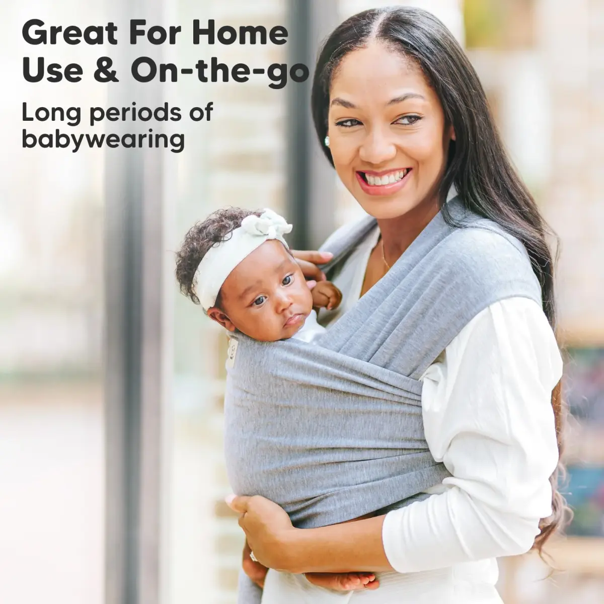 KeaBabies Original Baby Wrap Carrier Dark Mauve | Ergonomic, IHDI Certified, Breathable Fabric for Newborns to Toddlers - view 7