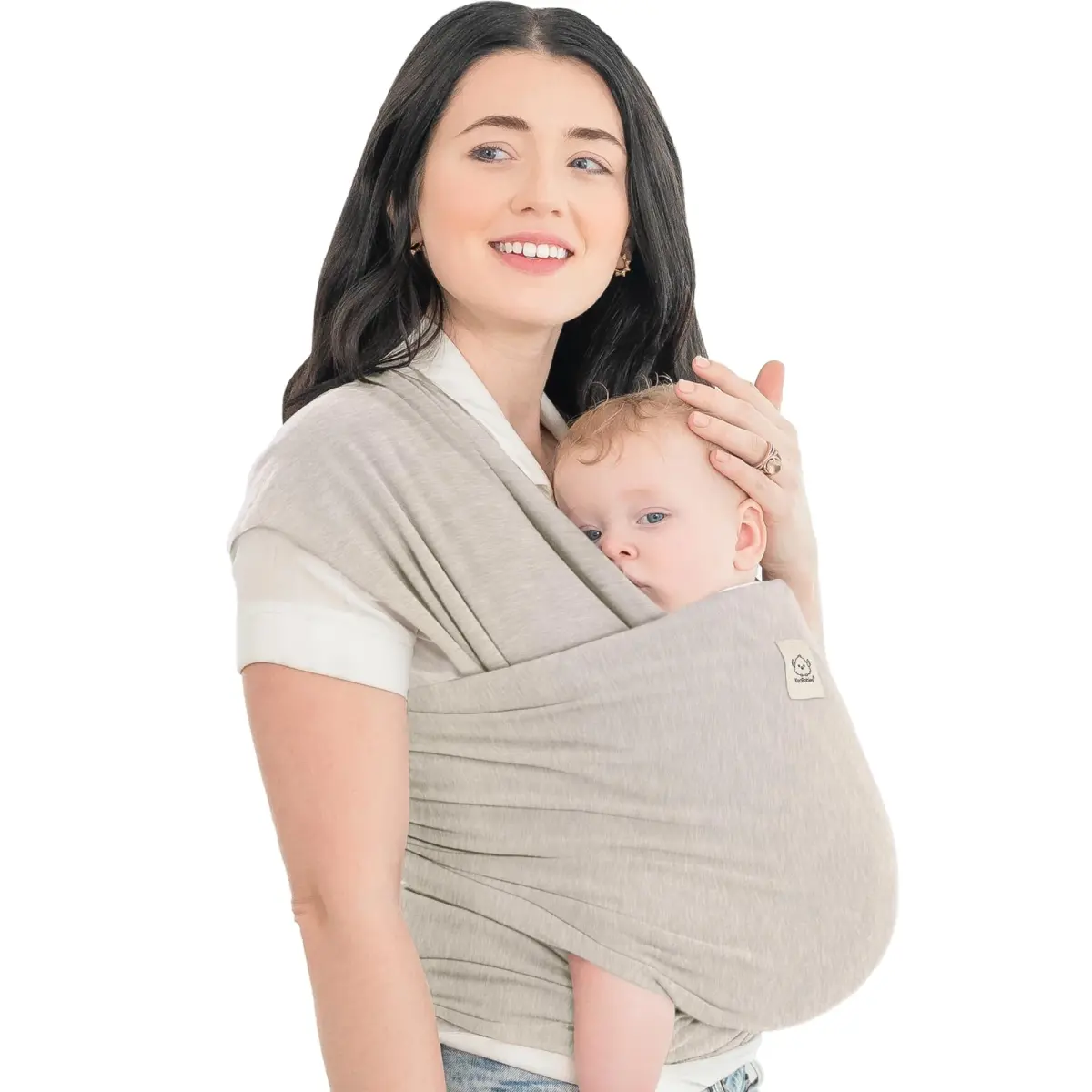 KeaBabies Original Baby Wrap Carrier Stone Gray | Ergonomic, IHDI Certified, Breathable Fabric for Newborns to Toddlers - main product image