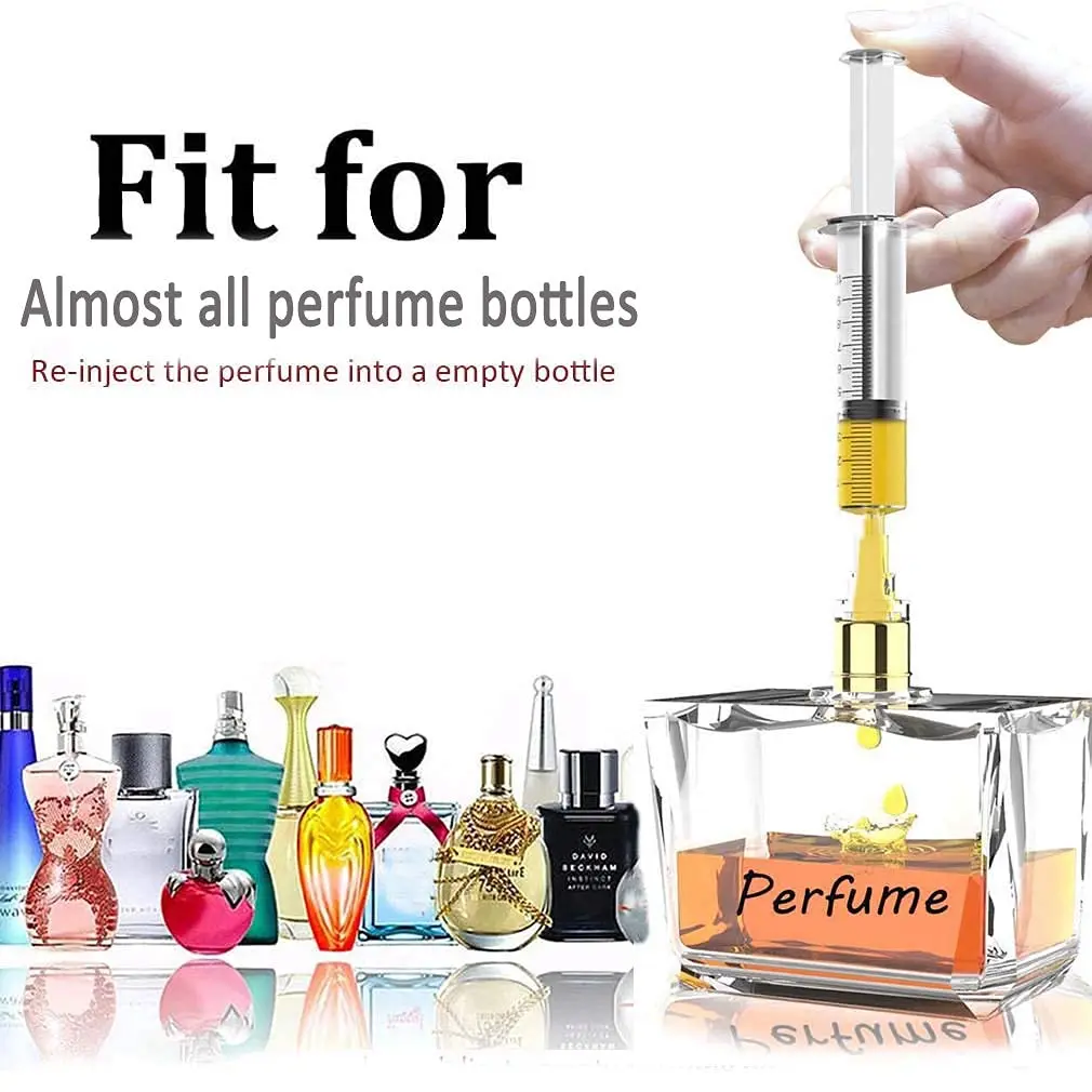 MUB 10ml Plastic Measuring Syringe With Injector Kit, No Needle Perfume Refill Tool | 5 Packs (10ml) - view 7