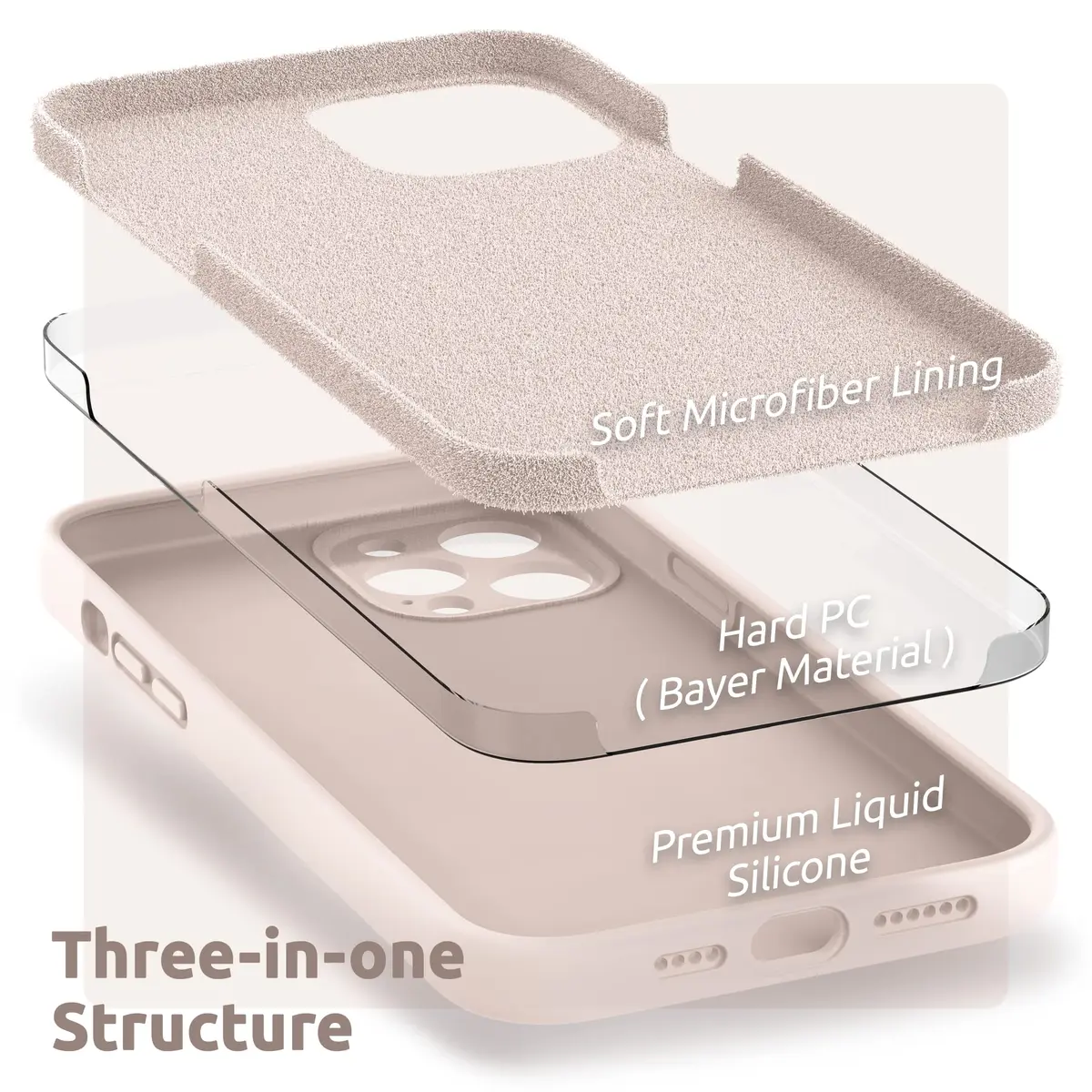 SURPHY Liquid Silicone Case for iPhone 12 Pro Max (6.7 inches) | Camera Protection, Microfiber Lining - view 4