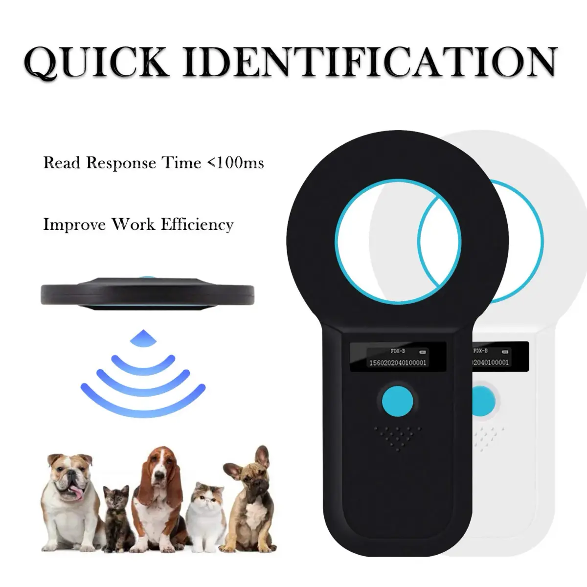 Smoostart Microchip Scanner ISO11784/85 FDX-B/EMID with PC Upload | Blue - view 6