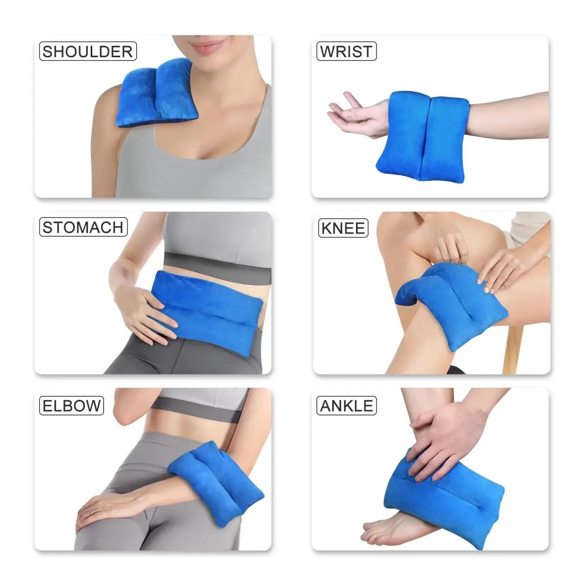 Atsuwell Microwave Heating Pad 6 x 11 Inch Blue | Soothing Moist Heat for Cramps & Joint Relief - view 3