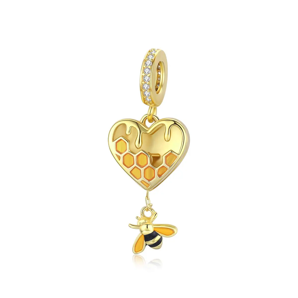 MEETCCY Butterfly Charm 21x12mm | Genuine 925 Sterling Silver Crystal Animal Charm for Bracelets & Necklaces - main product image