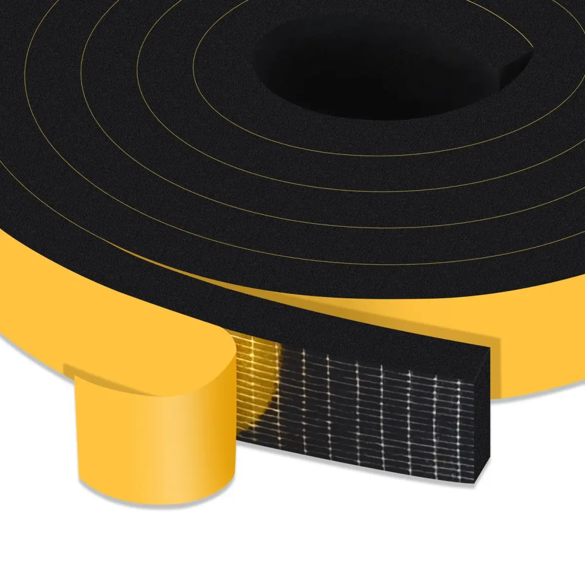 Trisiki Thick Foam Weather Stripping Tape 1" x 3/8" x 13 Ft | Heavy Duty Garage Door Seal for Large Gaps - main product image