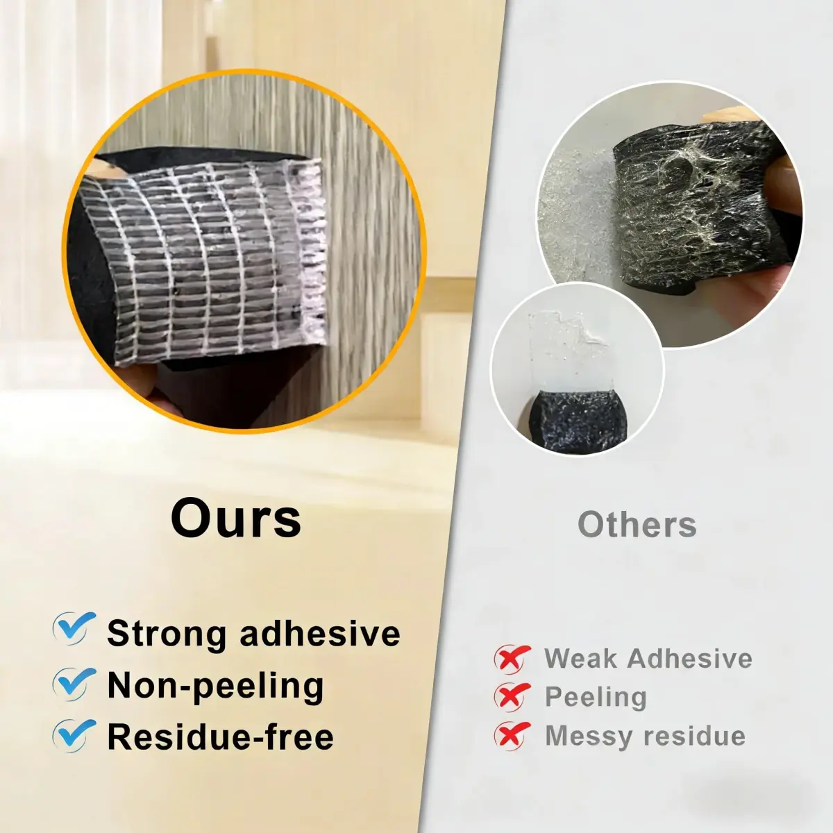Trisiki Black High Density Weather Stripping 38mm (1.5In) x 20.3cm (8In) x 13Ft Roll | Seals Gaps & Saves Energy - view 3